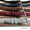 Men's Leather Casual Dress Belt 1-3/8"(35mm) Wide