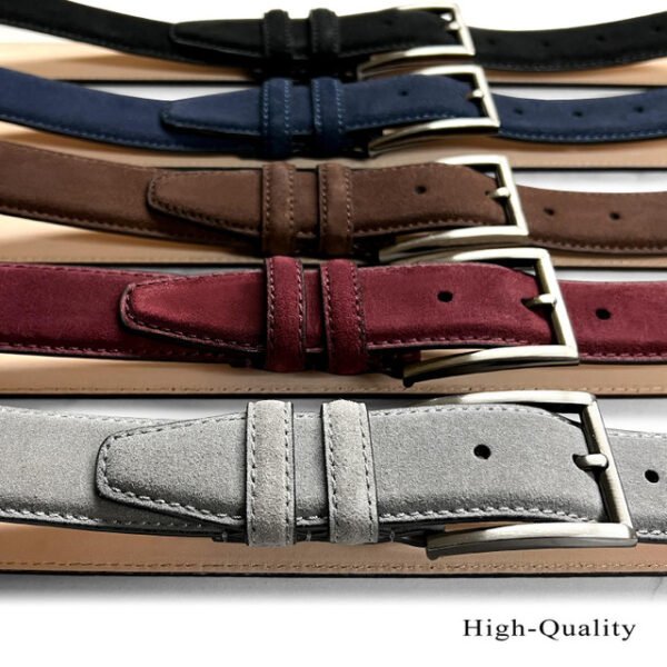 Men's Leather Casual Dress Belt 1-3/8"(35mm) Wide