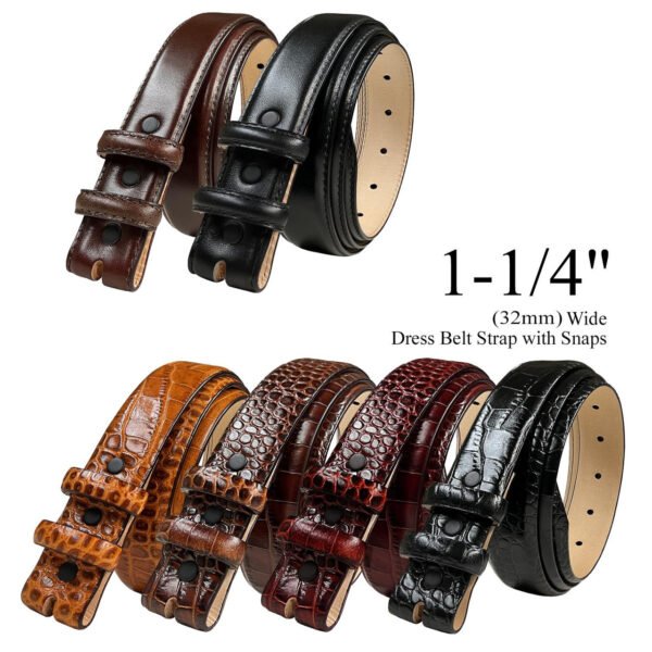 Genuine Full-Grain Leather Belt Strap – 32mm