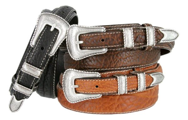 Premium Bison Leather Western Ranger Belt