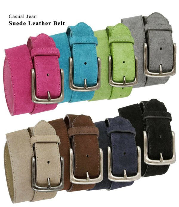 Suede Leather Casual Jean Belt – 38mm