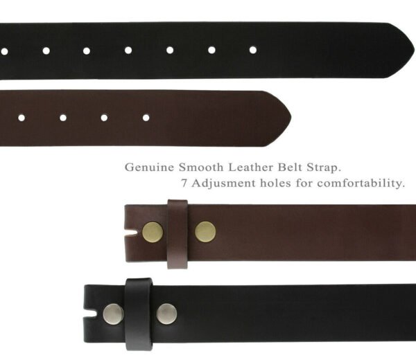 Premium Leather Belt Strap with Snaps – 32mm