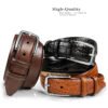 Men's - Grain Cowhide Leather Belt 1-1/8"(30mm) Wide