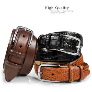 Men'sLeather Belt 1-1/8"(30mm) Wide