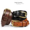 Men's Belt Solid Leather Belt 1-1/8"(30mm) Wide