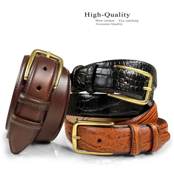 Men's Belt Solid Leather Belt 1-1/8"(30mm) Wide