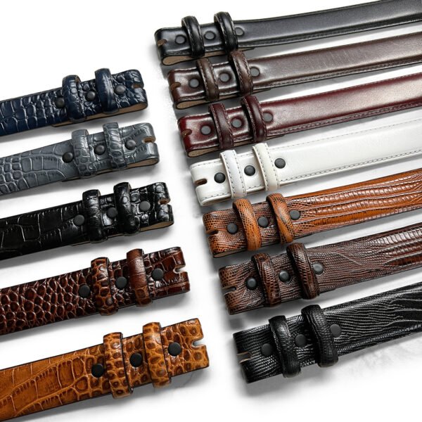 30MM-all_00B__82007 Genuine Cowhide Leather Strap with Snaps – 30mm