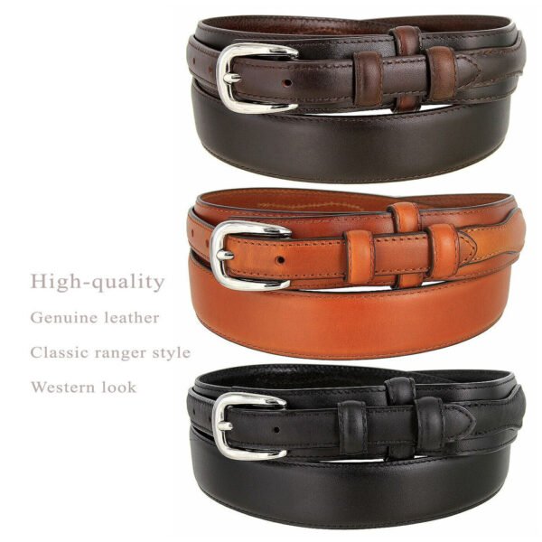 Western Ranger Belt in Oil-Tanned Leather