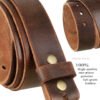 Grain Vintage Distressed Leather Belt Strap 1-1/2"(38mm) Wide