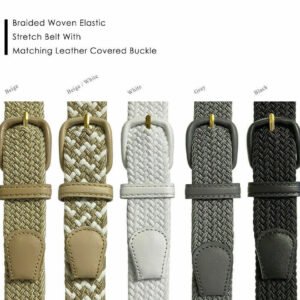 Leather Stretch Belt 1-1/4"(32mm) Wide
