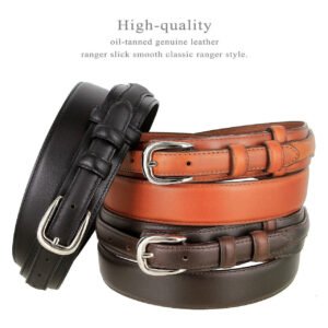 Western Ranger Belt in Oil-Tanned Leather