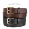 Men's Oil-Genuine Leather Belt 1-1/8"(30mm) Wide