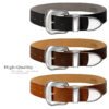 Genuine Full Grain Leather Casual Jean Belt 1-1/2"(38mm) Wide