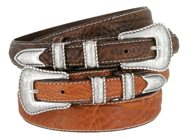 Premium Bison Leather Western Ranger Belt