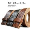 Tooled Leather Belt Strap 1-1/2"(38mm) Wide