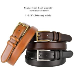 Men's Oil-Tanned Genuine Leather Belt 1-1/8"(30mm)