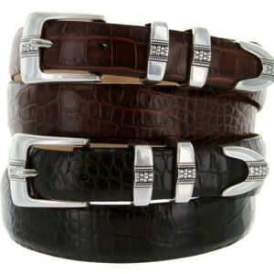 Men's Genuine Full-Grain Cowhide Leather Designer Dress Belt