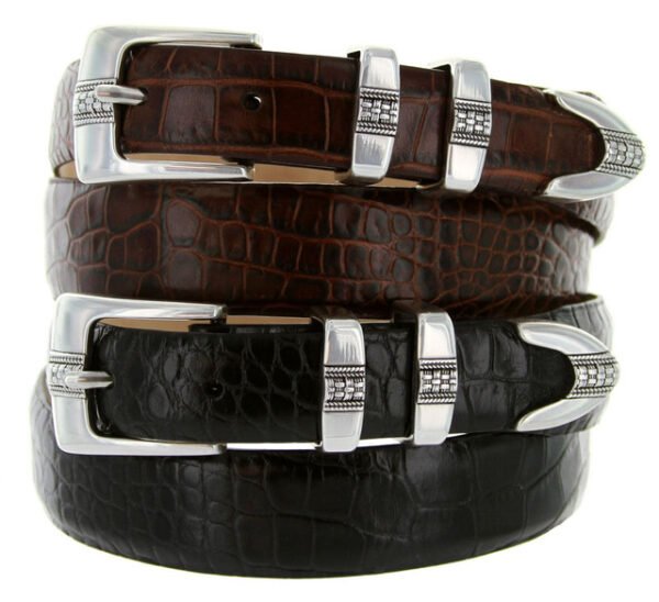 Men's Genuine Full-Grain Cowhide Leather Designer Dress Belt