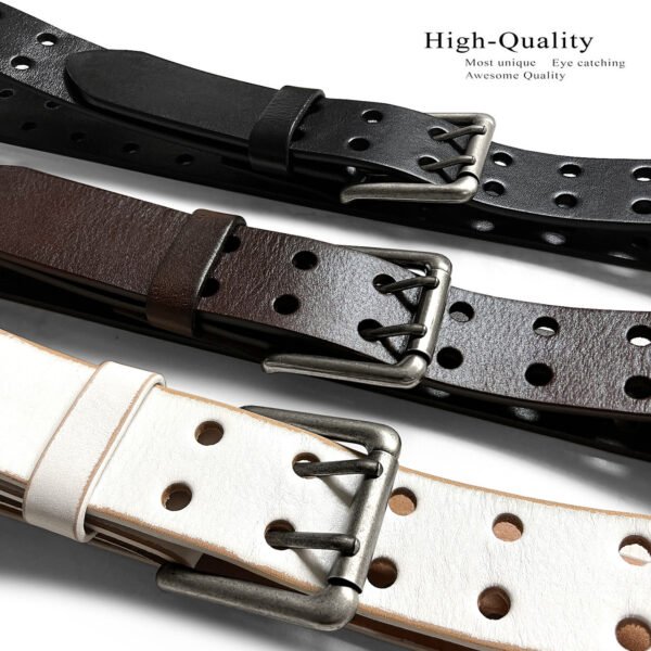 Genuine Full Grain Leather Casual Jean Belt 1-1/2"(38mm) Wide