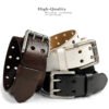 Genuine Full Grain Leather Casual Jean Belt 1-1/2"(38mm) Wide