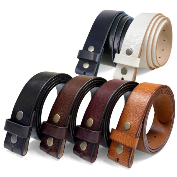 Replacement Leather Belt Strap with Snaps on 1-1/2"(38mm) Wide