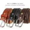 Classic Antique Silver Buckle Leather Belt