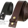 Premium Leather Belt Strap with Snaps – 32mm