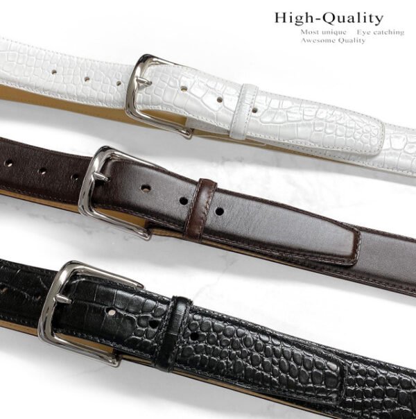 apiainglr__75780 Buckle Leather Casual Belt 1-1/2"(38mm) Wide