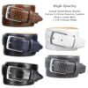 Buckle -Grain Leather Belt 1-3/8"(35mm) Wide