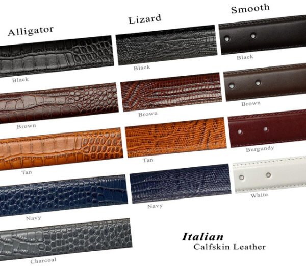 Buckle -Grain Leather Belt 1-3/8"(35mm) Wide