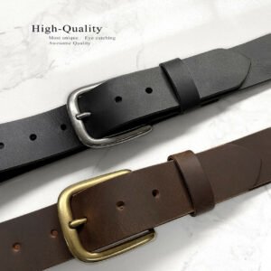 Casual Genuine Leather Belt 1-1/2"(38mm) Wide