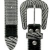 apipwhawt__86398 Crystal Genuine Leather Belt 1-1/2"(38mm) Wide