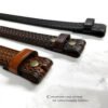 Cowhide Leather Belt Strap with Snaps – 38mm