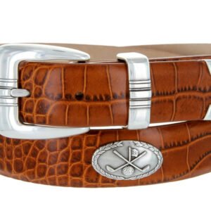 Golf Club Conchos Leather Golf Belt – 1-1/8" (30mm)