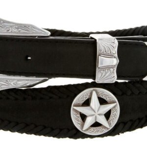 Crazy Horse Scalloped Genuine Leather Western Belt 1"(25mm) Wide