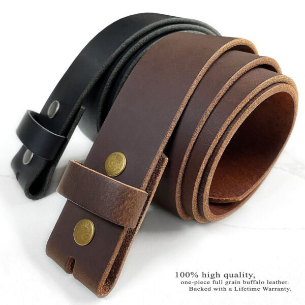 Full-Grain Leather Casual Belt Strap – 38mm