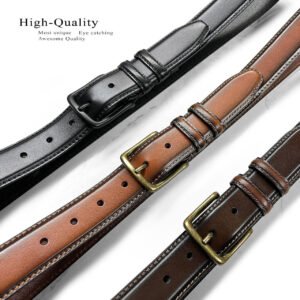 Men's Belt Genuine Leather Casual Belt 1-3/8"(35mm) Wide