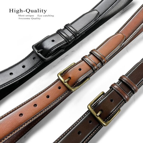Men's Belt Genuine Leather Casual Belt 1-3/8"(35mm) Wide