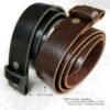 Tanned Leather Belt Strap with Snaps on 1-1/2"(38mm) Wide