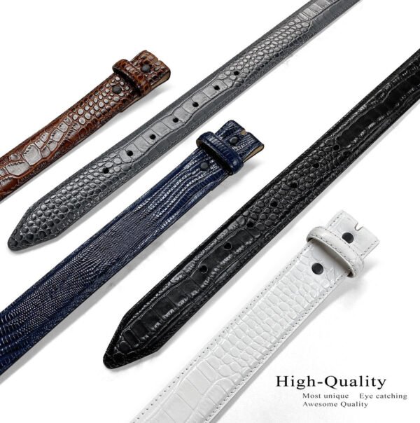 Cowhide Leather Dress Belt Strap with Snaps 1-3/8"(35mm) Wide