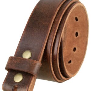Grain Vintage Distressed Leather Belt Strap 1-1/2"(38mm) Wide