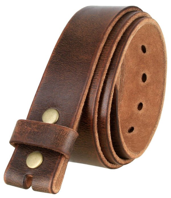 Grain Vintage Distressed Leather Belt Strap 1-1/2"(38mm) Wide