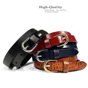 Women's One-Piece Genuine Leather Belt – 19mm