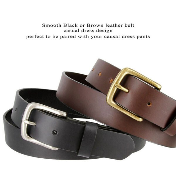 Men's Oil-Genuine Leather Belt 1-1/8"(30mm) Wide
